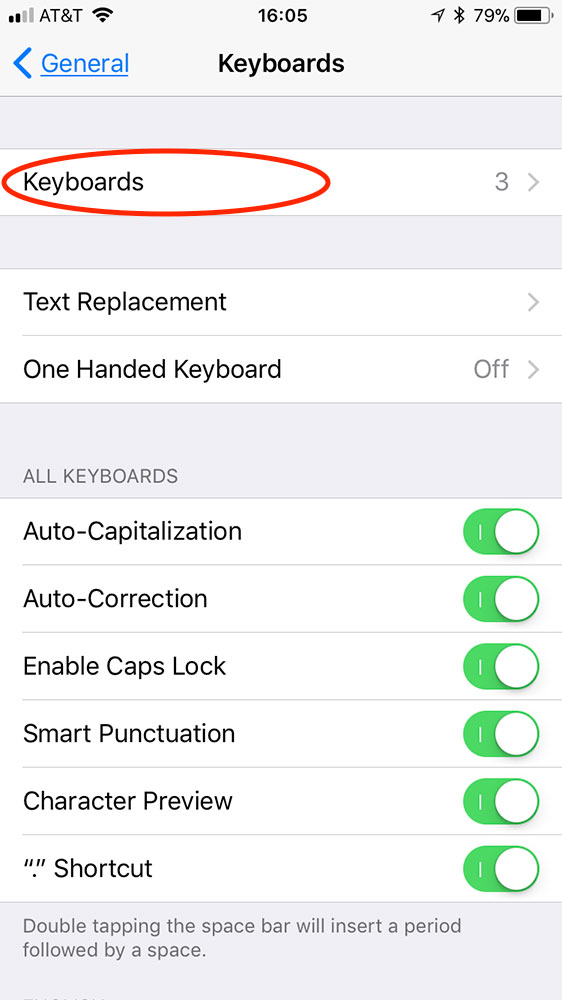 Agregue un segundo teclado en la configuración del teclado de iOS 11