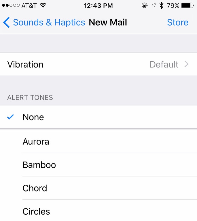 Deshabilitar los tonos de alerta para el correo nuevo, la configuración de sonido y hápticos