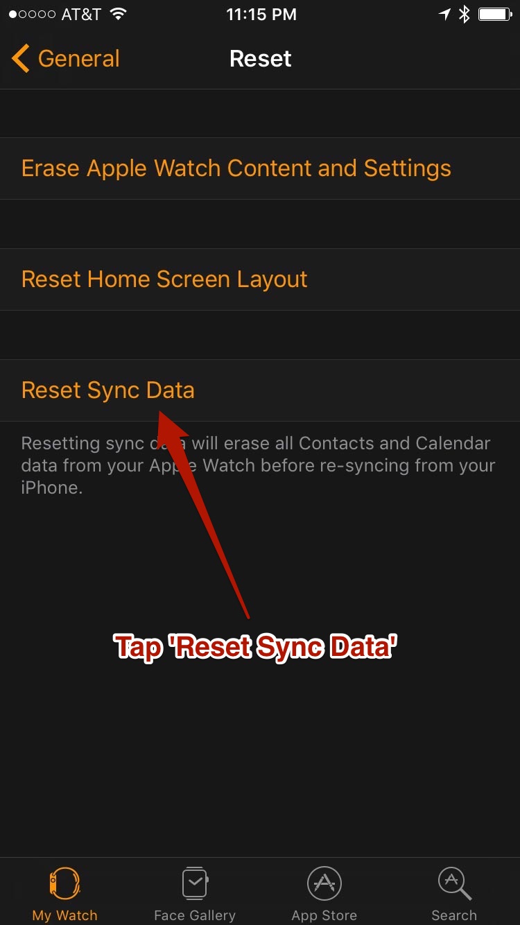 Watch App en iPhone - Restablecer pantalla