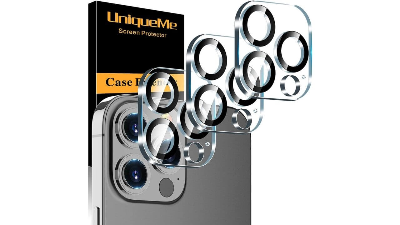 Vidrio protector de cámara Unique Me para iPhone 13 Pro Max (protección confiable)