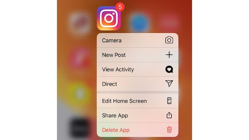 Eliminar aplicación de Instagram en iPhone