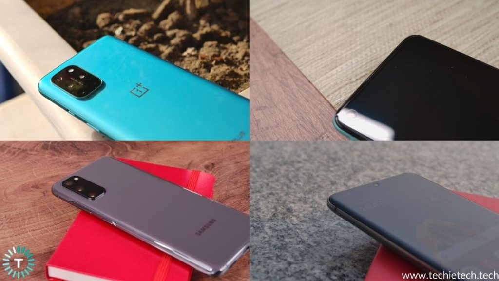 OnePlus 8T vs Galaxy S20 Calidad de construcción y diseño
