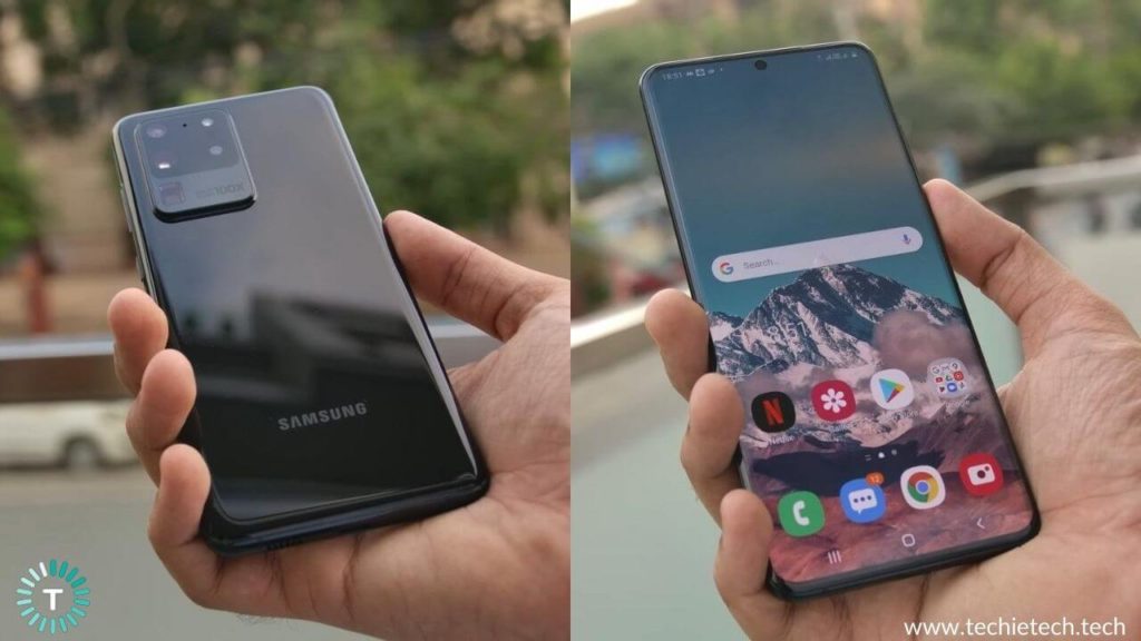 Sensación en la mano del Samsung Galaxy S20 Ultra
