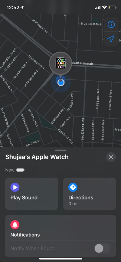 Buscar Apple Watch Buscar mi aplicación Buscar 