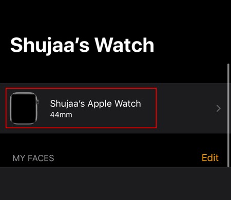 Encuentra la aplicación Apple Watch Watch