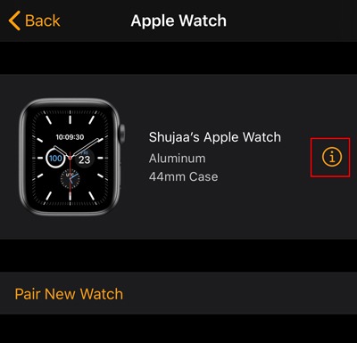 Encuentra información sobre la aplicación Apple Watch Watch