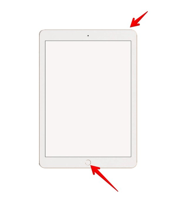 Botón de restablecimiento completo para el hogar del iPad
