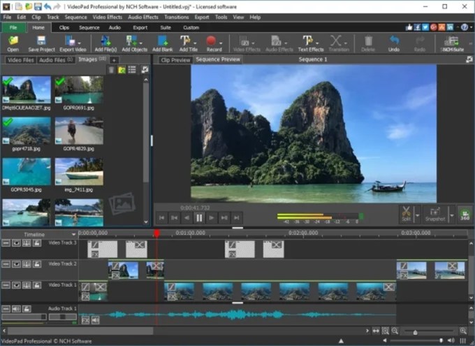 Videopad Video Editor es una aplicación de compresión de video en la computadora portátil