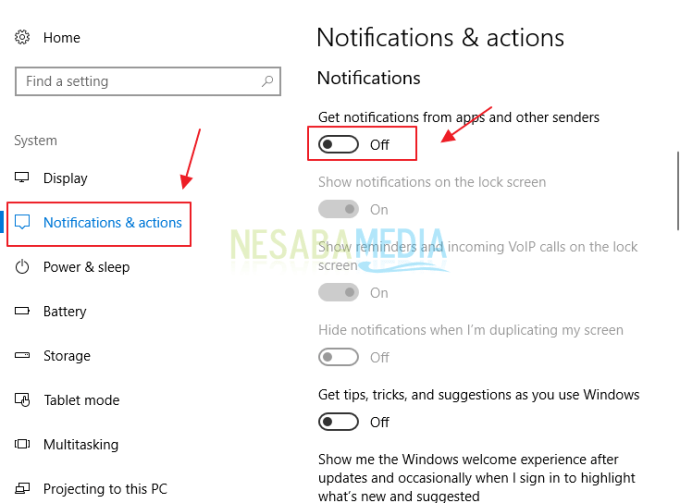 Cómo desactivar las notificaciones en Windows 10