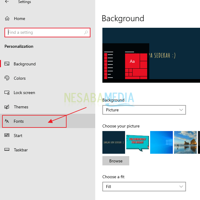 Cómo cambiar el tamaño de fuente y texto en Windows 10