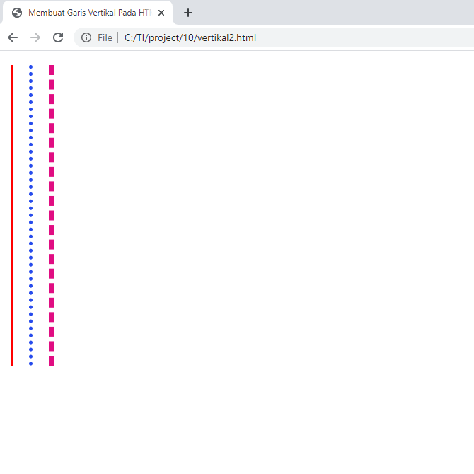 Cómo crear líneas verticales en HTML