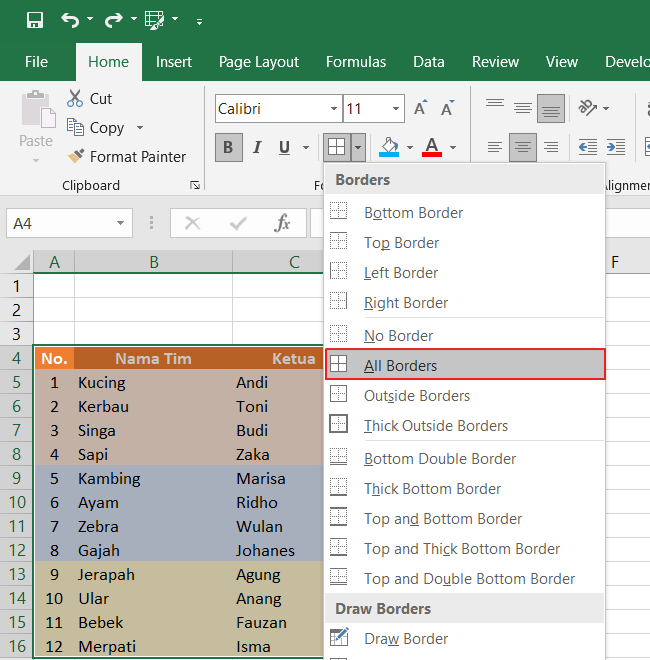 Mover tablas de Excel a Word 2