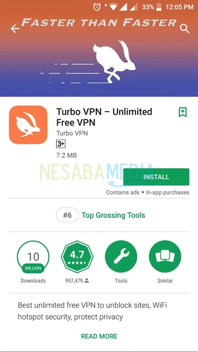 cómo deshacerse de internet positivo con Turbo VPN