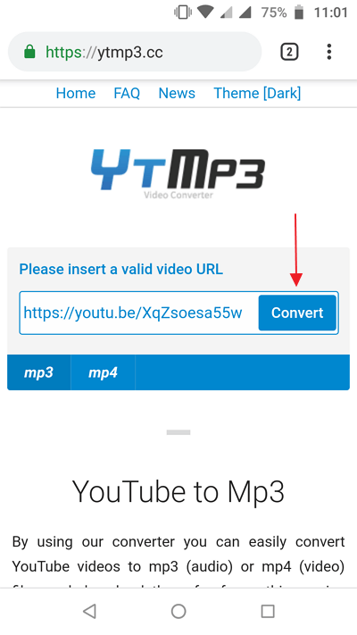 Cómo convertir video a MP3 de Youtube