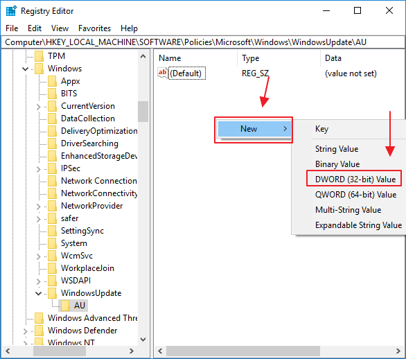 Cómo desactivar la actualización automática de Windows 10 a través de regedit