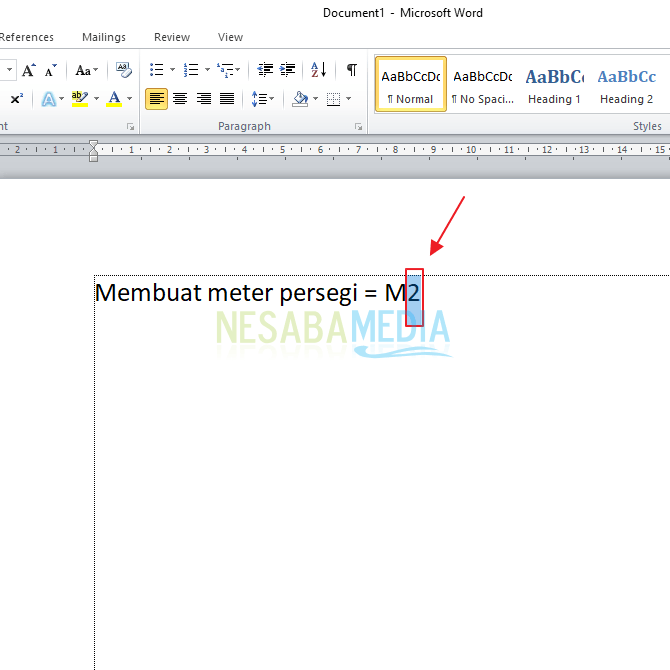 como hacer una M cuadrada en Microsoft Word