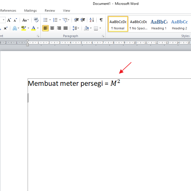 cómo hacer un símbolo M cuadrado en Microsoft Word