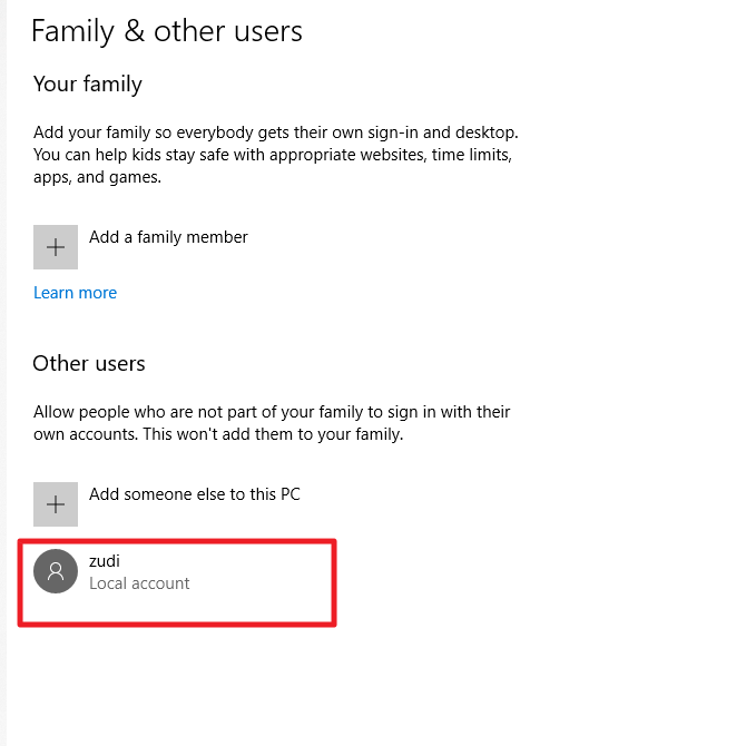 crear 2 usuarios en Windows 10