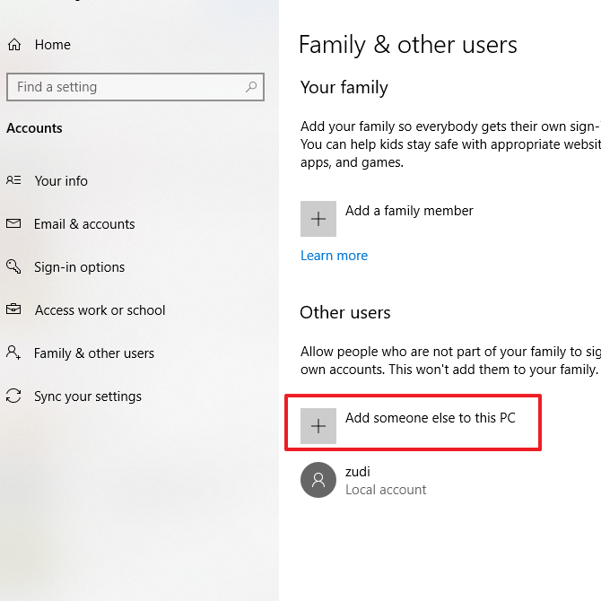 crear 2 usuarios en Windows 10