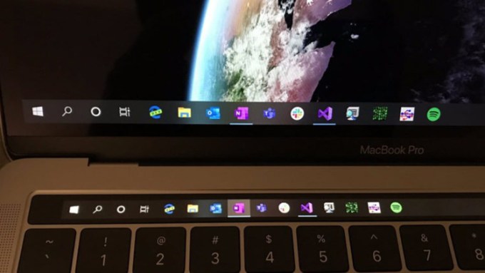 Barra táctil de MacBook en Windows 10