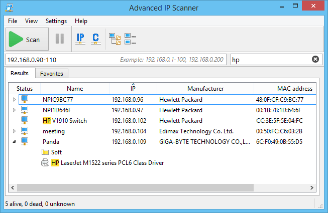 Aplicación de monitoreo de red en PC con Windows