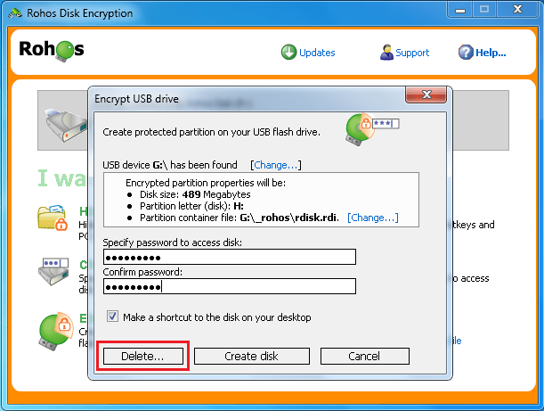 Aplicación para el cifrado de archivos en la computadora portátil