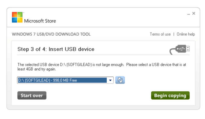 Herramienta de descarga de USB/DVD de Windows 7