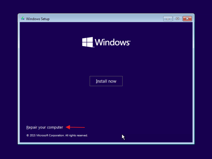Reparación repetida de inicio de Windows 3