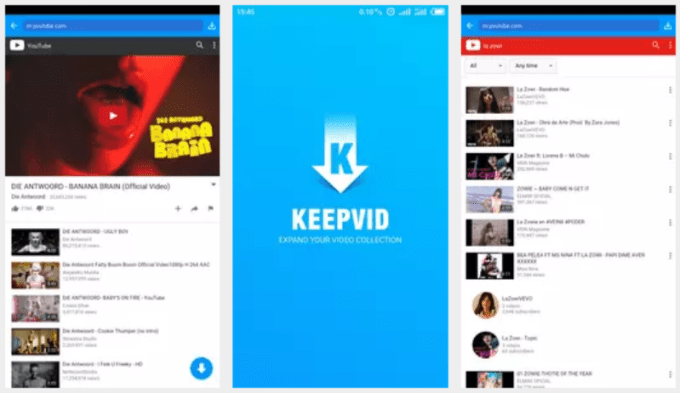 Apps para Descargar Videos de YouTube Android con KeepVid