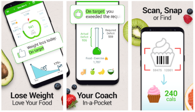   Contador de calorías - MyNetDiary, aplicación de seguimiento diario de alimentos para hacer dieta en Android