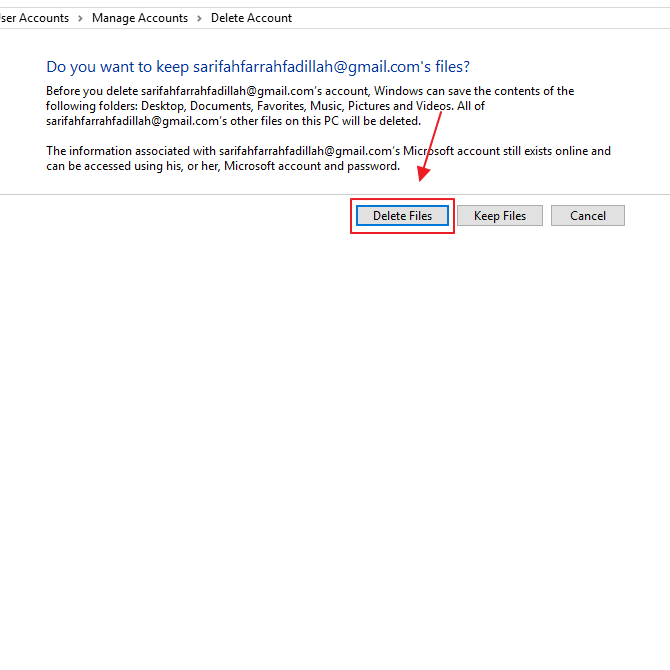 Eliminar cuenta de Microsoft  