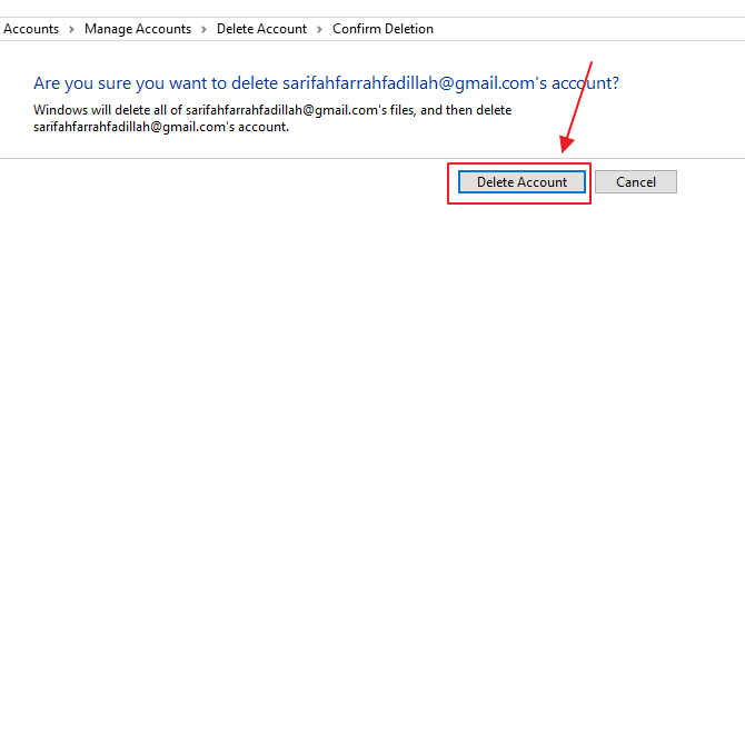 Cómo eliminar una cuenta de Microsoft en Windows 10