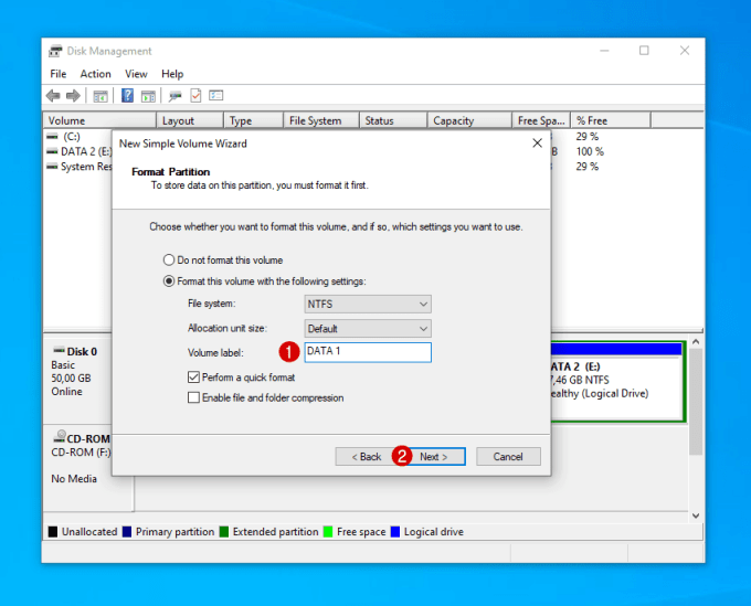 Adición de capacidad de partición C en Windows 15
