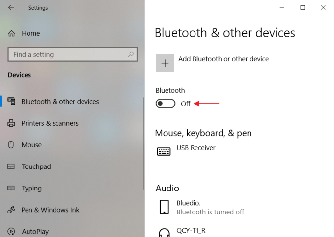 Mostrar u ocultar el icono de Bluetooth 4
