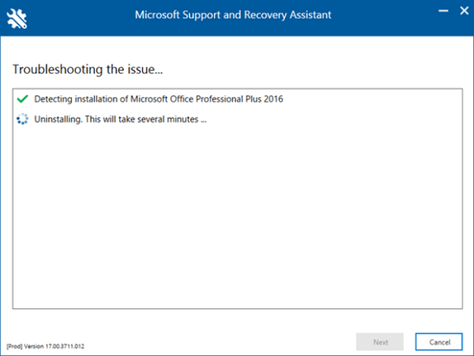 Bootstrapper de instalación de Microsoft Office ha dejado de funcionar 10