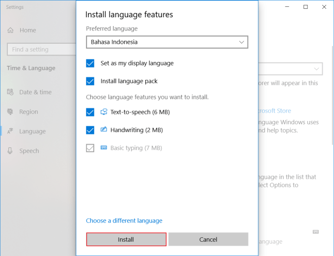 Cambiar el idioma en Windows 4