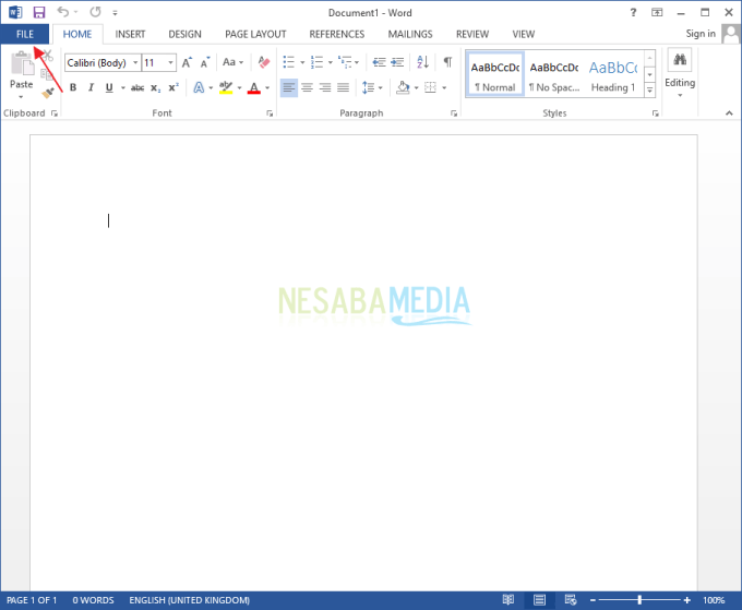 Deshabilitar los complementos de Office Word Nesaba 1