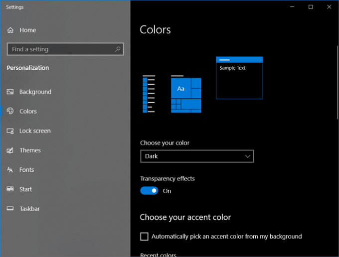 Cambiar el tema oscuro en Windows 4