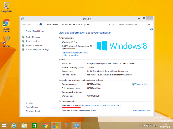 Activando Windows 8 Paso 5
