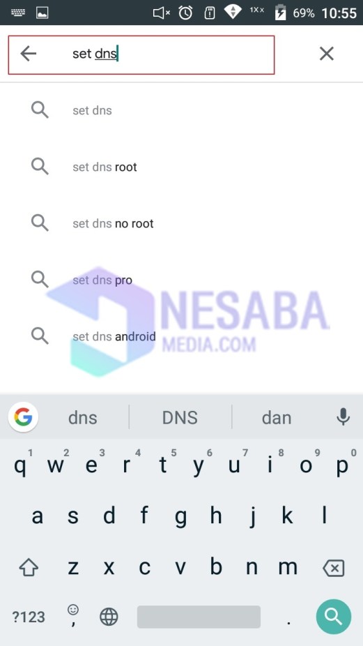 Buscar aplicación de DNS
