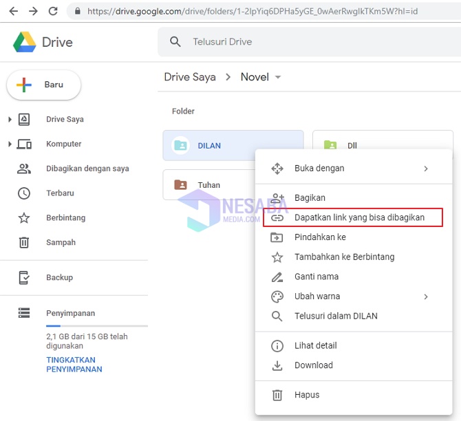 Cómo compartir el enlace de Google Drive en Windows