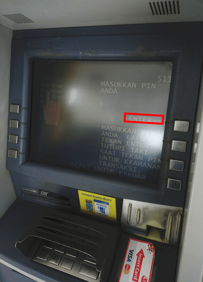 Cómo sacar dinero en los cajeros automáticos de Mandiri: ingrese la contraseña