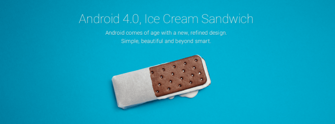 Sándwich de helado de Android