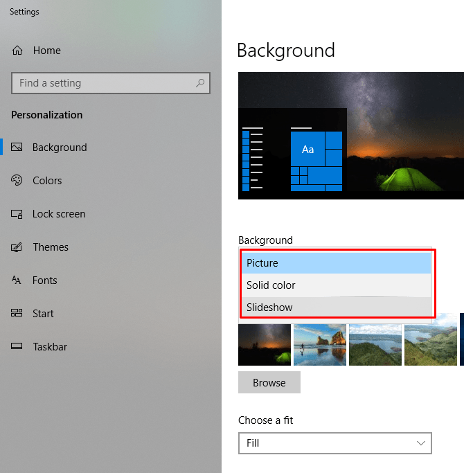 Cómo cambiar el fondo de pantalla de Windows 10 automáticamente