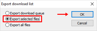 5 - seleccione la opción exportar archivo seleccionado