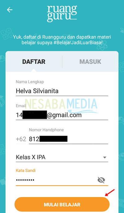 Cómo usar la aplicación gratuita Ruang Guru