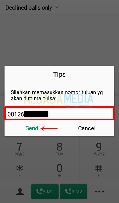 cómo pagar crédito Telkomsel / simPATI a través de SMS