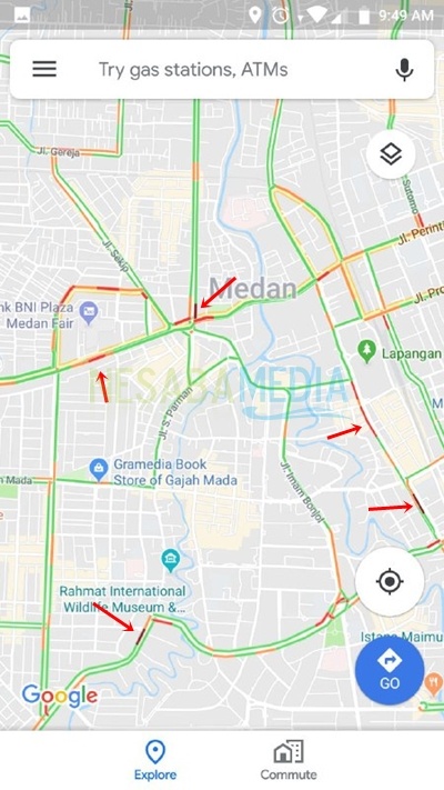 cómo ver los atascos de tráfico en Google Maps