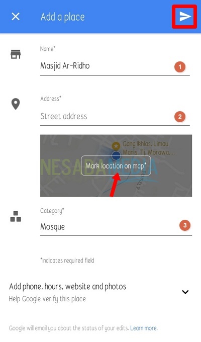 cómo crear una nueva ubicación en Google Maps