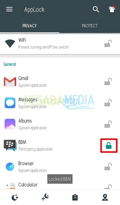 cómo bloquear BBM en Android